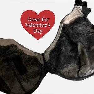 Vintage Scarlette Black Lace Bra